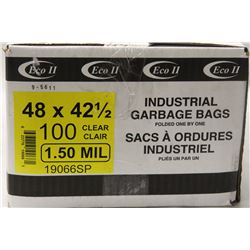 INDUSTRIAL GARBAGE BAGS 48" X 42.5" , 100 PER BOX