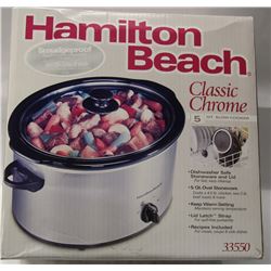 HAMILTON BEACH CLASSIC CHROME 5 QUART SLOWCOOKER