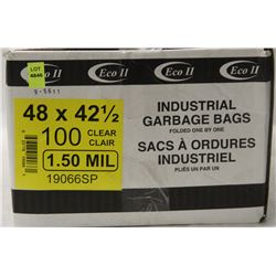 INDUSTRIAL GARBAGE BAGS 48" X 42.5" , 100 PER BOX