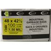 Image 1 : INDUSTRIAL GARBAGE BAGS 48" X 42.5" , 100 PER BOX