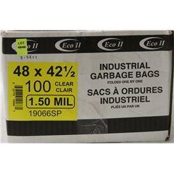 INDUSTRIAL GARBAGE BAGS 48" X 42.5" , 100 PER BOX