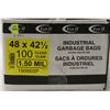 Image 1 : INDUSTRIAL GARBAGE BAGS 48" X 42.5" , 100 PER BOX