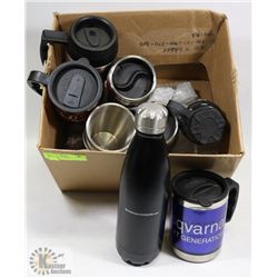 LOT OF TRAVEL MUGS
