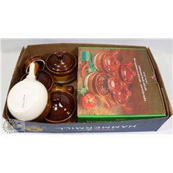 8 ONION SOUP BOWLS WITH LIDS