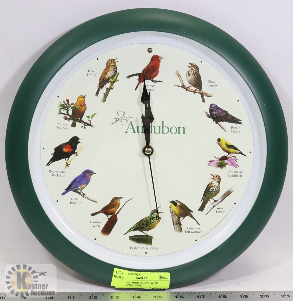 AUDUBON BIRD CLOCK WITH SOUND PER HOUR Kastner Auctions