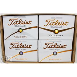 FLAT OF TITLEIST VELOCITY RECLAIMED GOLF BALLS