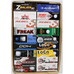 FLAT OF ASST RECLAIMED GOLF BALLS