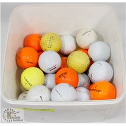 BIN OF RECLAIMED GOLF BALLS