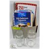 Image 1 : LOT OF 8 COOKBOOKS - SOME NEW - 2 JARS