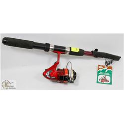 NEW TELESCOPING FISHING ROD AND REEL