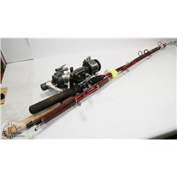 3 FISHING RODS AND REELS