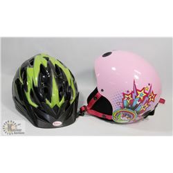 LOT OF 2 CHILDRENS BIKE HELMETS