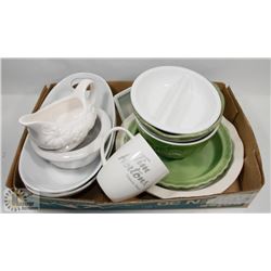 ASSORTED GREEN/WHITE WARE
