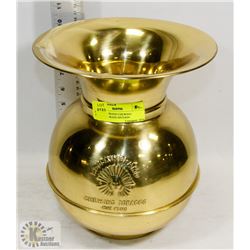 RED SKIN BRAND CHEWING TOBACCO BRASS SPITOON