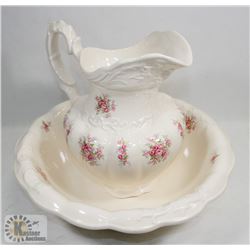 PORCELAIN PITCHER & BASIN