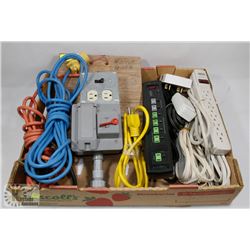 FLAT OF ASSORTED ELECTRICAL SUPPLIES INCLUDING