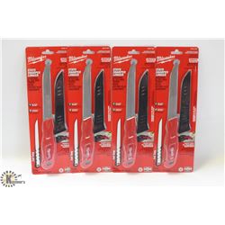 LOT OF 4 MILWAUKEE SMOOTH BLADE INSULATION KNIVES