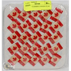 TRAY OF FLASHING CANADA FLAG PINS