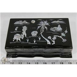 LOT OF WHITE GLASS ITALIAN DESIGNER TABLE W/ JADE