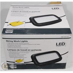 50FT STRING LED WORK LIGHTS, 5 LIGHTS 600 LUMENS