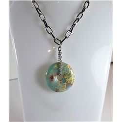 21)  PALE GREEN SEA SEDIMENT JASPER  CIRCLE