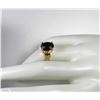 Image 1 : 9)  GOLD TONE RHODIUM PLATED BLACK