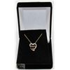 Image 1 : #111-NATURAL  AMETHYST & CZ PENDANT NECKLACE