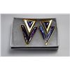 Image 1 : 18)  VINTAGE BULTLER PURPLE ABALONE