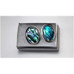 17)  VINTAGE BUTLER BLUE ABALONE POST