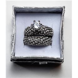 4)  2 PCE WEDDING SET WITH DIAGONAL SET