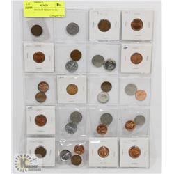 STOCK SHEET OF MIXED DATE COINS
