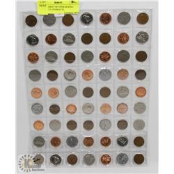 STOCK SHEET OF OVER 60 KING GEORGE V, GEORGE VI,