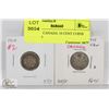 Image 1 : LOT OF 2 CANADA 10 CENT COINS 1919, 1929