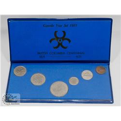CANADA YEAR SET 1871-1971BRITISH COLUMBIA CENTENNIAL