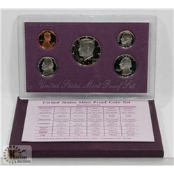 US MINT PROOF COIN SET 1990