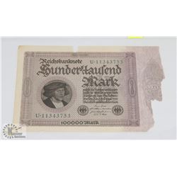GERMAN REICHSBANKNOTE