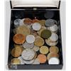 Image 1 : SEIKO BOX FULL OF ASSORTED WORLD COINS