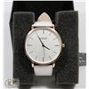 Image 1 : NEW KEZZIE LADIES WATCH WHITE LEATHER STRAP.