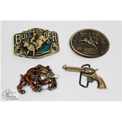 LOT OF 5 BELT BUCKLES