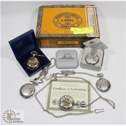 LOT OF 5 POCKET WATCHES