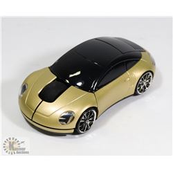 NEW GOLD CAR SHAPED WIRELESS MOUSE