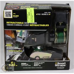 NEW 4PACK SMART STRAPS RETRACTABLE