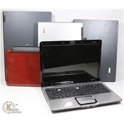 LOT OF 5 STORAGE LOCKER FIND LAPTOPS FOR PARTS OR