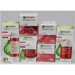 BAG OF ASSORTED GARNIER SKIN CREAMS