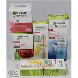 BAG OF ASSORTED GARNIER SKIN CREAMS