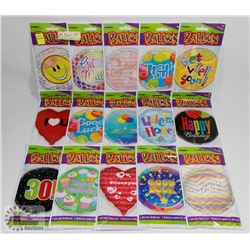 BUNDLE OF 15 ASSORTED FOIL HELIUM BALLOONS