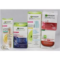 BAG OF ASSORTED GARNIER SKIN CREAMS