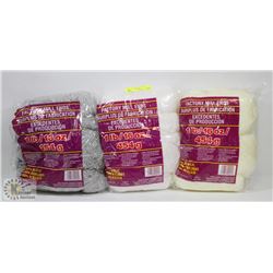 3 BAGS OF 1LB  ASSORTED COLOR 100%  ACRYLIC YARN