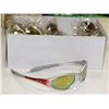 Image 1 : BOX OF OAKLEY STYLE RED AND SILVER DESIGNER