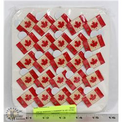 TRAY OF FLASHING CANADA FLAG PINS